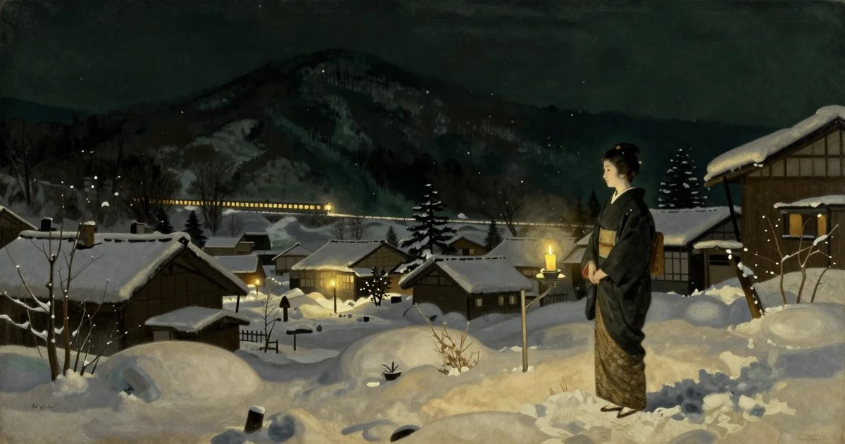 『雪国』のイメージイラスト
